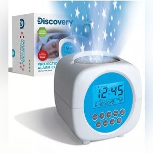 Discovery Moon & Stars Projection Alarm Clock & Sound Machine